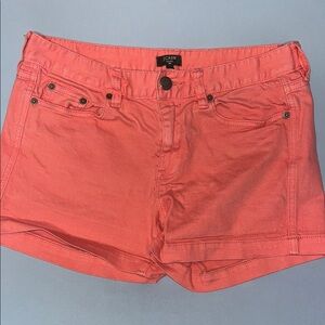 J. Crew Pink Jean Shorts with Cuffed Hem, size 6